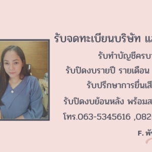 รับวางระบบบัญชี วางแผนภาษี