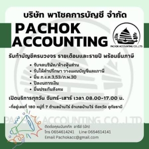 รับวางระบบบัญชี วางแผนบัญชีและภาษี